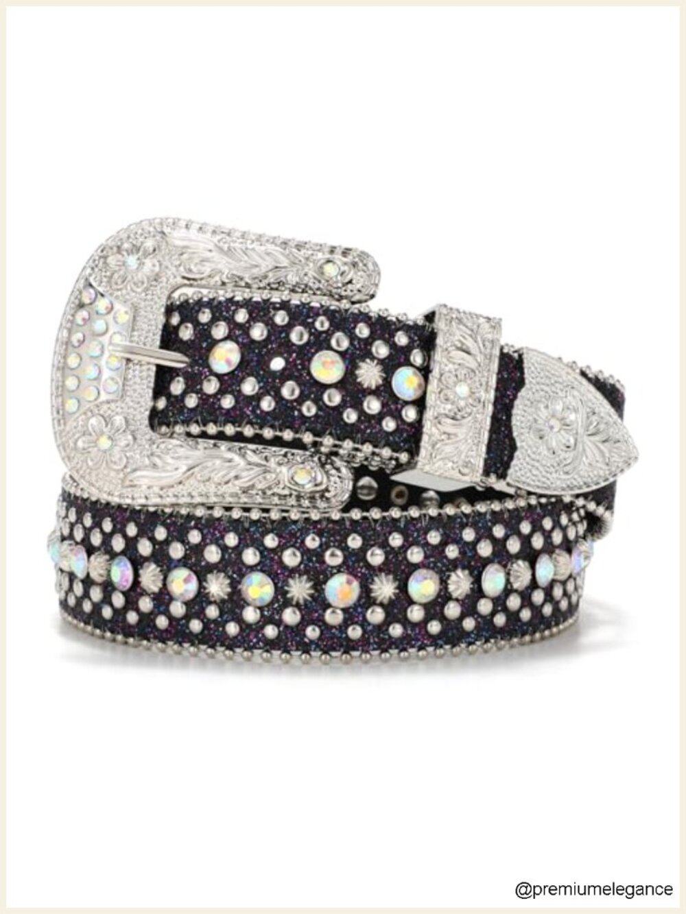 Rhinestone Western Cowgirl Belt, Sparkly Bling Goth Belt